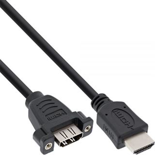 (€13,17*/1m) 0.60m InLine HDMI2.0 Adapterkabel HDMI-Buchse auf