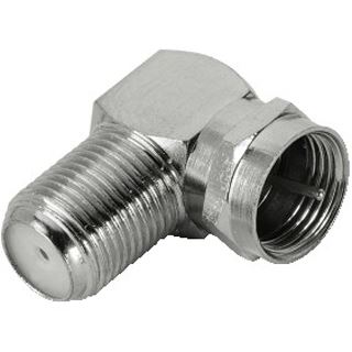 Hama SAT-Adapter F-Stecker - F-Kupplung 90&deg;