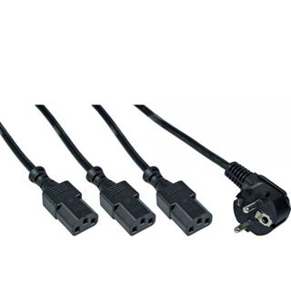 (€3,97*/1m) 3.00m InLine Stromkabel Y-Kabel Schutzkontakt