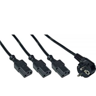 (€7,90*/1m) 1.00m InLine Stromkabel Y-Kabel Schutzkontakt