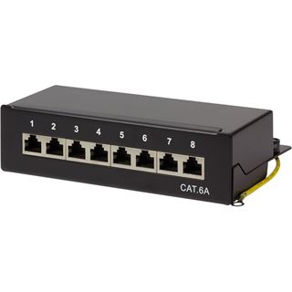 LogiLink Desktop Patch Panel Cat. 6A, 8-Ports, schwarz