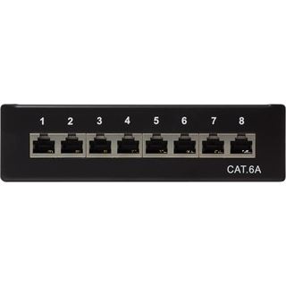 LogiLink Desktop Patch Panel Cat. 6A, 8-Ports, schwarz