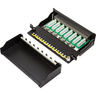 LogiLink Desktop Patch Panel Cat. 6A, 8-Ports, schwarz