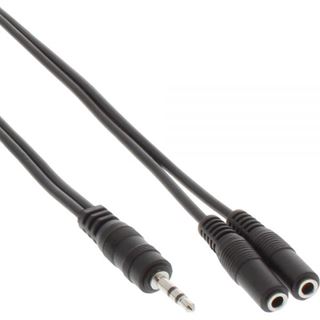 (&euro;2,45*/1m) 2.00m InLine Audio Y-Kabel Standard 3.5mm Klinke