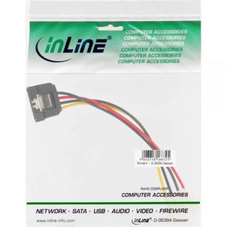 (€13,00*/1m) 0.30m InLine SATA Stromadapterkabel 4pol Stecker