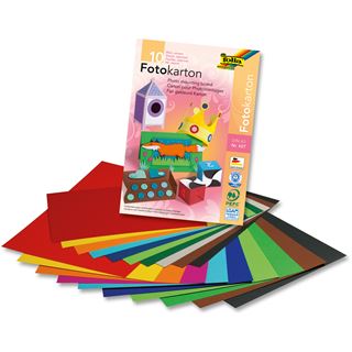folia Fotokartonblock, DIN A3, farbig sortiert