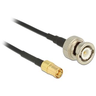 2.00m Delock Antennenkabel BNC Stecker auf SMB Stecker Schwarz 50 Ohm