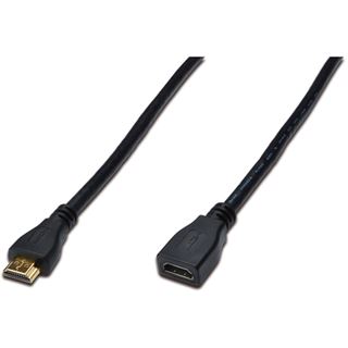 5.00m Digitus HDMI Verlängerungskabel High-Speed mit Ethernet