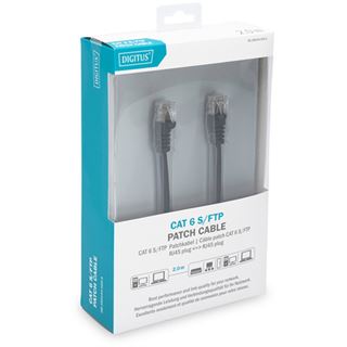 (&euro;3,45*/1m) 2.00m Digitus Cat. 6 Patchkabel S/FTP RJ45 Stecker