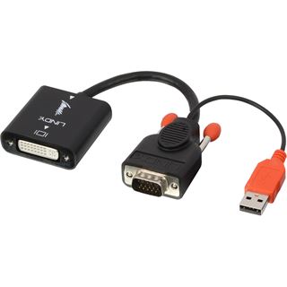 Lindy VGA an DVI-D Konverterkabel USB powered