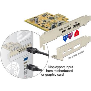 Delock PCI Expr Card 1x USB3.1 C ext +1x USB3.1 C ext. Bu/Bu