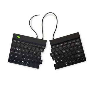 R-GO Tools Split Tastatur USB Englisch (US) schwarz (kabelgebunden)