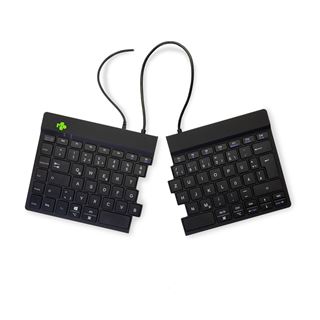 R-GO Tools Split Tastatur USB Deutsch schwarz (kabelgebunden)
