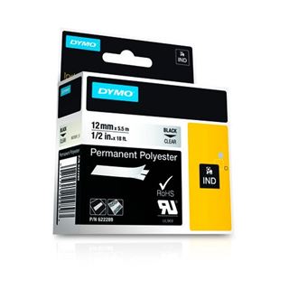 DYMO 622289 D1 12mm schwarz/klar