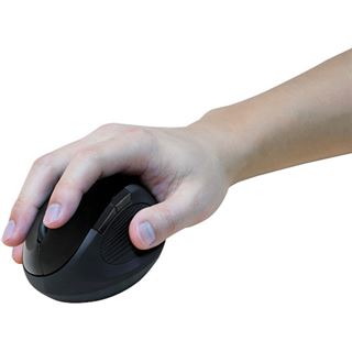 LogiLink Ergonomische Funkmaus USB schwarz (kabellos)