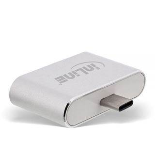 InLine Mini USB 2.0 Hub USB C Stecker auf 2x USB A Buchse silber