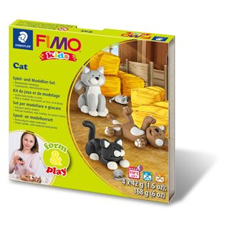 FIMO kids Modellier-Set Form & Play "Cat", Level 2