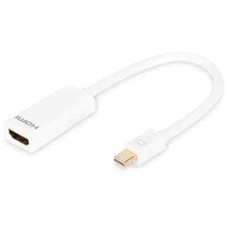 Digitus DisplayPort Adapterkab. 0,15m 1,1a St/Bu miniDP-HDMI