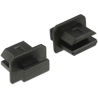 Delock Staubschutz f&uuml;r mini-Displayport-Bu. m.Gr. 10St. schwarz