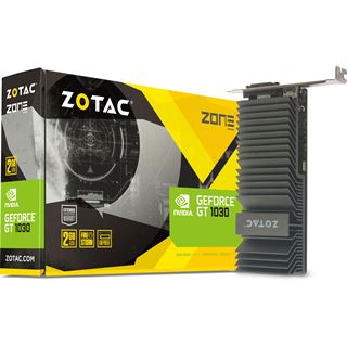 2GB ZOTAC GeForce GT 1030 Zone Edition Passiv PCIe 3.0 x16 (Retail)