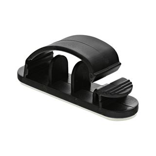 InLine Pack 10er Kabelmanager mit Klebesockel 5,4cm schwarz