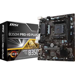 MSI B350M PRO-VD PLUS AMD B350 So.AM4 Dual Channel DDR4 mATX Retail