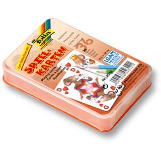 folia Blanko-Spielkarten, 65 x 100 mm, 36 Karten, weiß