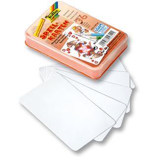 folia Blanko-Spielkarten, 65 x 100 mm, 36 Karten, weiß