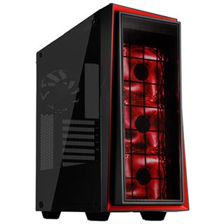 Silverstone Redline RL 06 GP LED rot mit Sichtfenster Midi Tower ohne