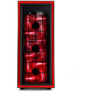 Silverstone Redline RL 06 GP LED rot mit Sichtfenster Midi Tower ohne