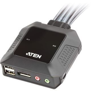 ATEN Technology CS22DP 2-Port USB DisplayPort Kabel KVM-Switch mit