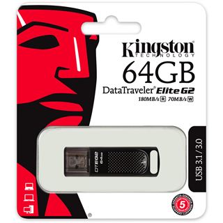 64 GB Kingston DataTraveler Elite G2 schwarz USB 3.0