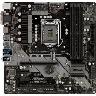 ASRock Z370M Pro4 Intel Z370 So.1151 Dual Channel DDR4 mATX Retail