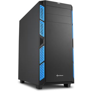 Sharkoon AI7000 ged&auml;mmt Midi Tower ohne Netzteil schwarz/blau