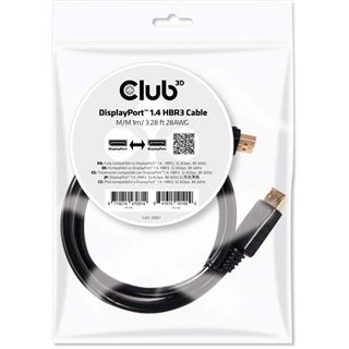 Club 3D Kabel Video DisplayPort 1.4 HBR3 ST/ST 1,0m 28AWG