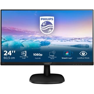 23,8" (60,47cm) Philips V-Line 243V7QDAB schwarz 1920x1080 1xDVI