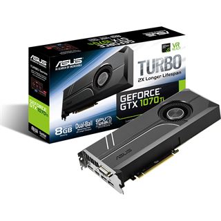 8GB Asus GeForce GTX 1070 Ti Turbo Aktiv PCIe 3.0 x16 (Retail)