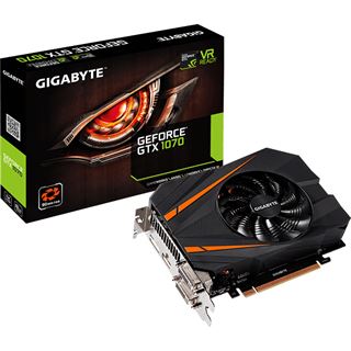 8GB Gigabyte GeForce GTX 1070 Mini ITX Aktiv PCIe 3.0 x16 (Retail)