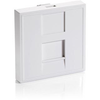 equip French Modular Einsatz 45x45mm 1-Port, reinwei&szlig;