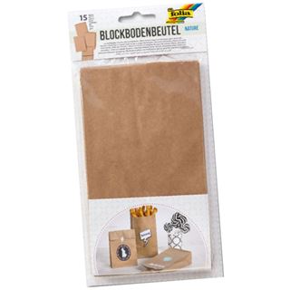 folia Papiert&uuml;ten mit Blockboden, 120 x 60 x 210 mm, natur
