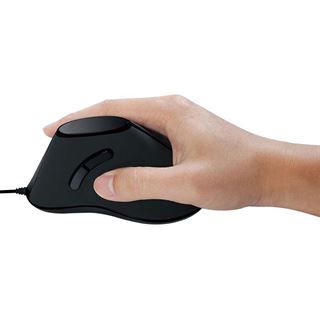 LogiLink Maus Ergonomisch USB schwarz (kabelgebunden)
