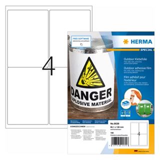 HERMA Outdoor Folien-Etiketten SPECIAL, 99,1 x 139 mm, wei&szlig;
