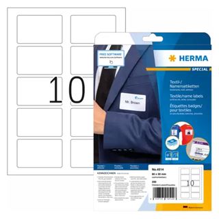 HERMA Namens-Etiketten SPECIAL, 80 x 50 mm, wei&szlig;