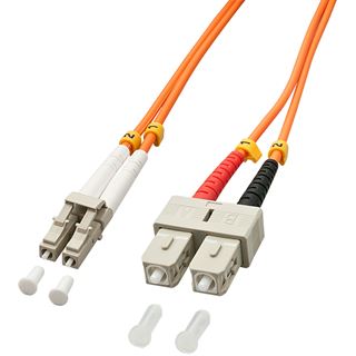 (&euro;5,45*/1m) 2.00m Lindy LWL Duplex Patchkabel 50/125 &micro;m