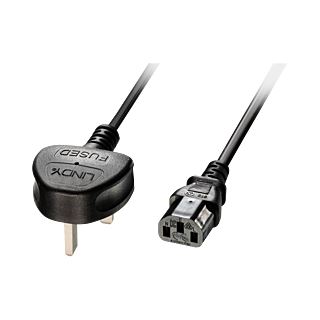 (€3,63*/1m) 3.00m Lindy IEC Anschlusskabel Stecker England auf