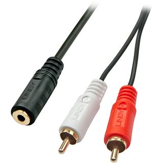 (&euro;19,60*/1m) 0.25m Lindy Audio Adapterkabel Premium 2x Cinch auf