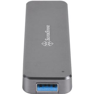Silverstone SST-MS09C externes M.2-SATA-SSD Geh&auml;use silber