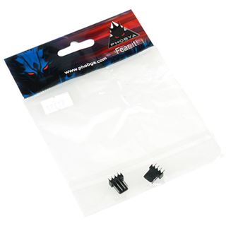 Phobya Fan Power Connector 4Pin PWM Buchse - 2 St&uuml;ck Black