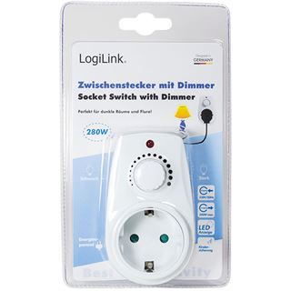 Logilink Steckdosenadapter mit Dimmer weiß