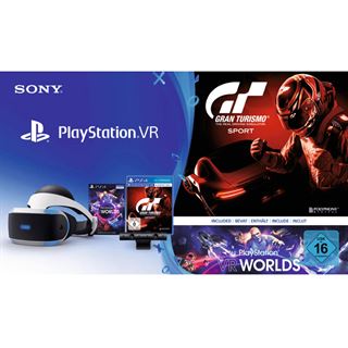 Sony PlayStation VR PS4 +Camera, Gran Turismo Sport, VR Worlds